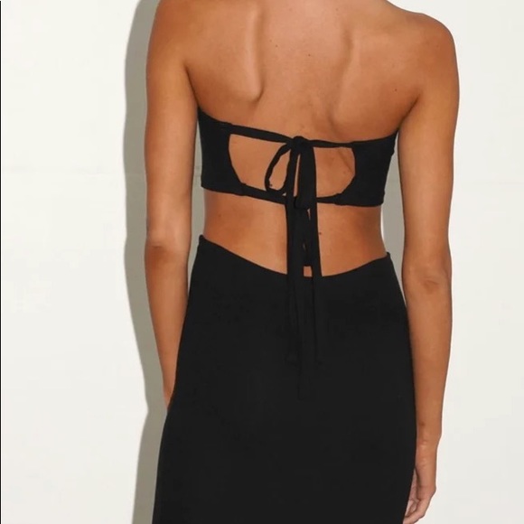 New! LNA HARLEE STRAPLESS DRESS - BLACK BNWOT - Picture 9 of 12